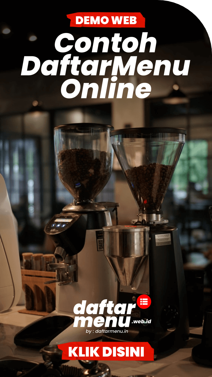 CONTOH QR MENU WEBSITE DAFTAR MENU ONLINE DEMO