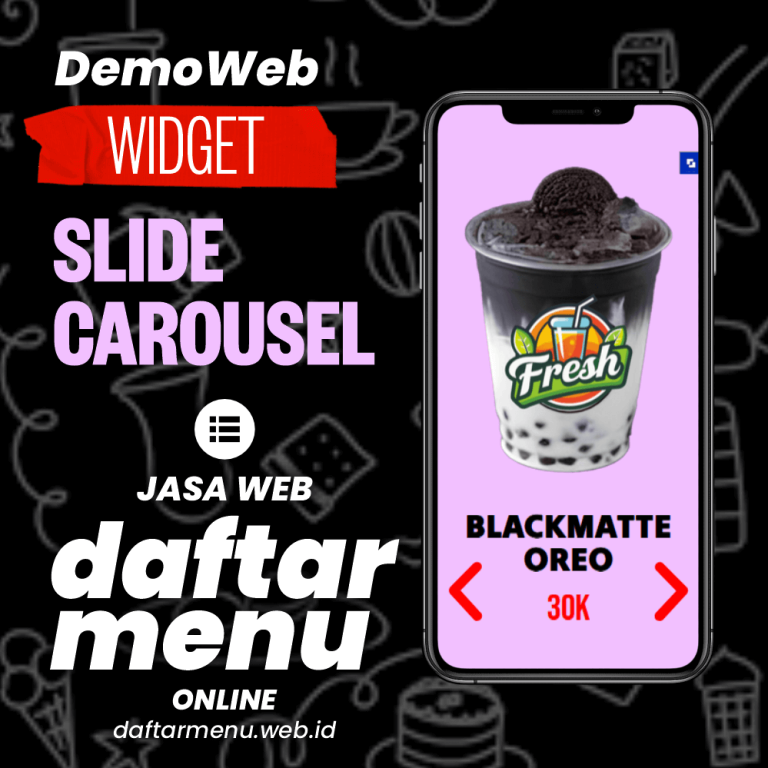 WEBSITE DAFTAR MENU CAROUSEL SLIDE