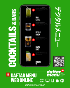 QR Menu dan Daftar Menu Cocktails & Bars
