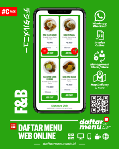 Website Daftar Menu Restoran + QR Menu | Pack C