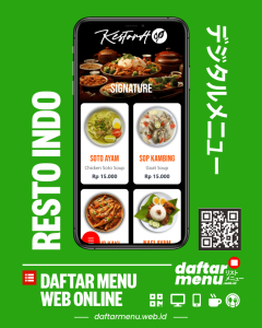 Daftar Menu Website Resto Indo